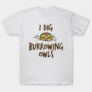 Burrowing Owls Owl Design T-Shirt